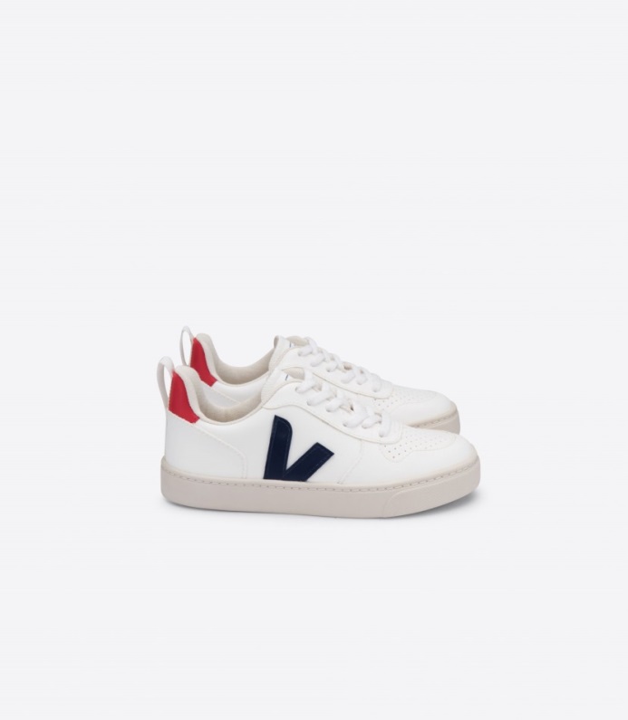 Veja Original V-10 Snören Cwl Vit Kobolt Pekin
