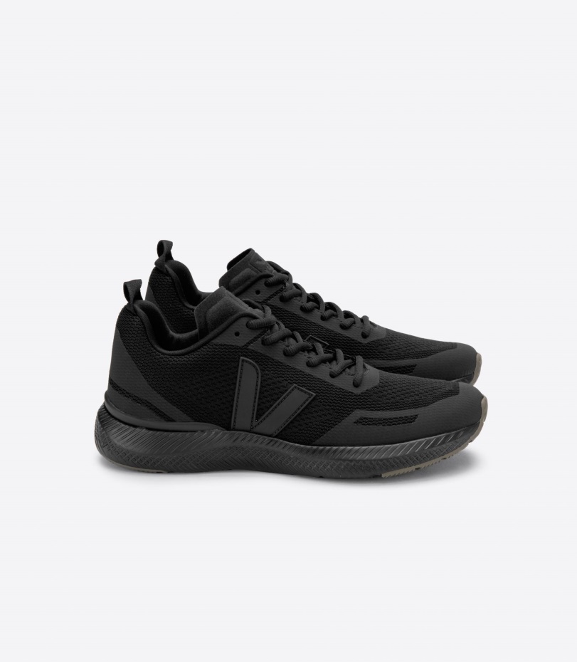 Engineered-mesh Hel Svart Kaki-kollektion Veja Original