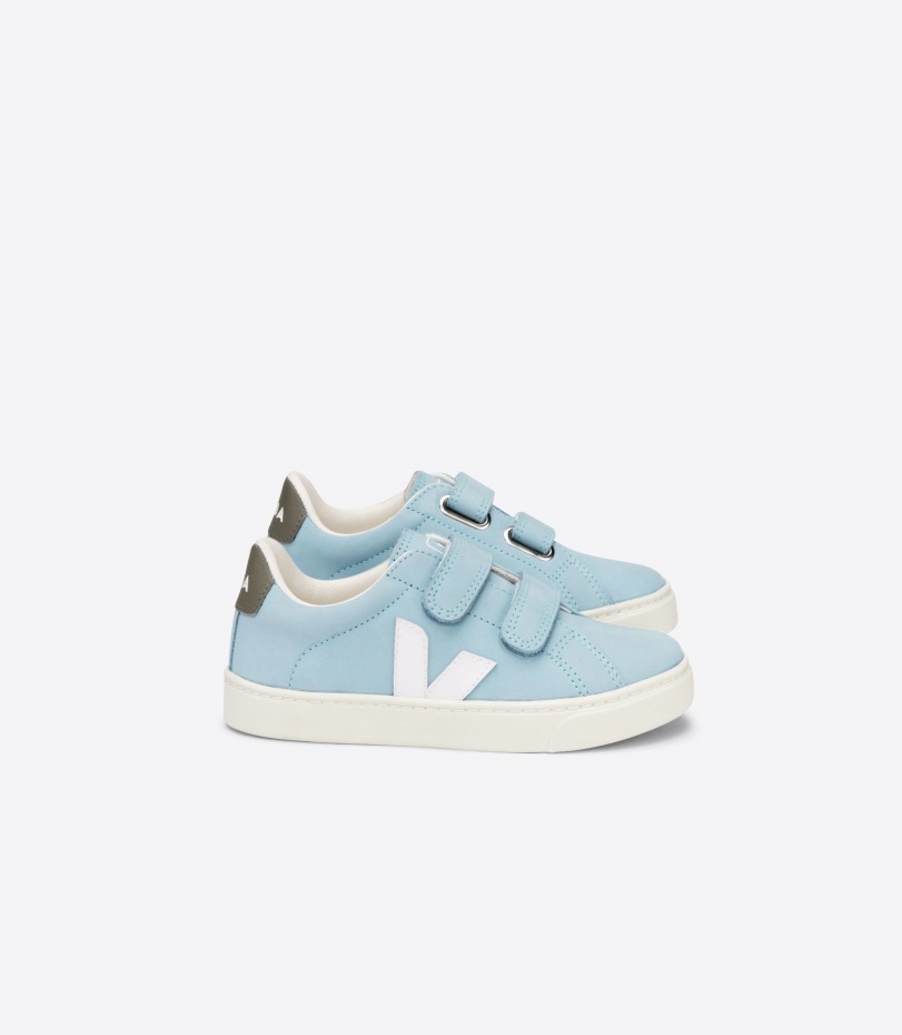 Nubuck Stål Vit Premium Veja Original