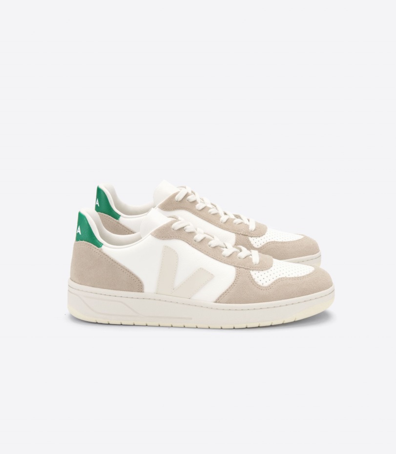 Veja Original Kromfritt Läder Vit Sahara Emeraude Kollektion