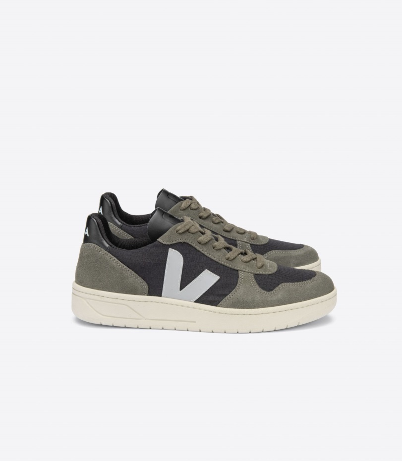 Veja Original Ripstop Svart Oxford Grå Lera