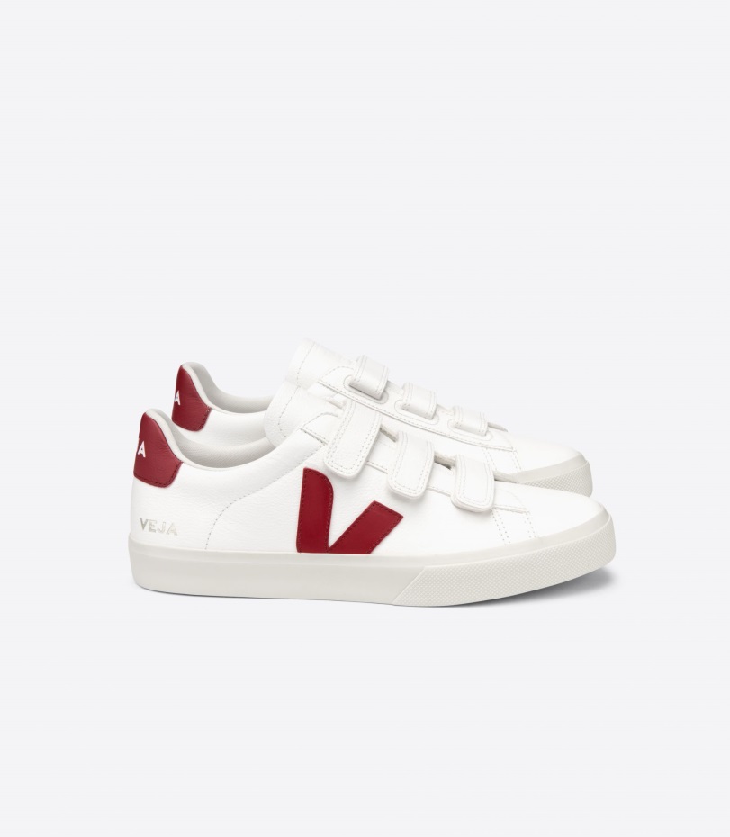 Perfect Veja Origional Chromefree Leather White Marsala