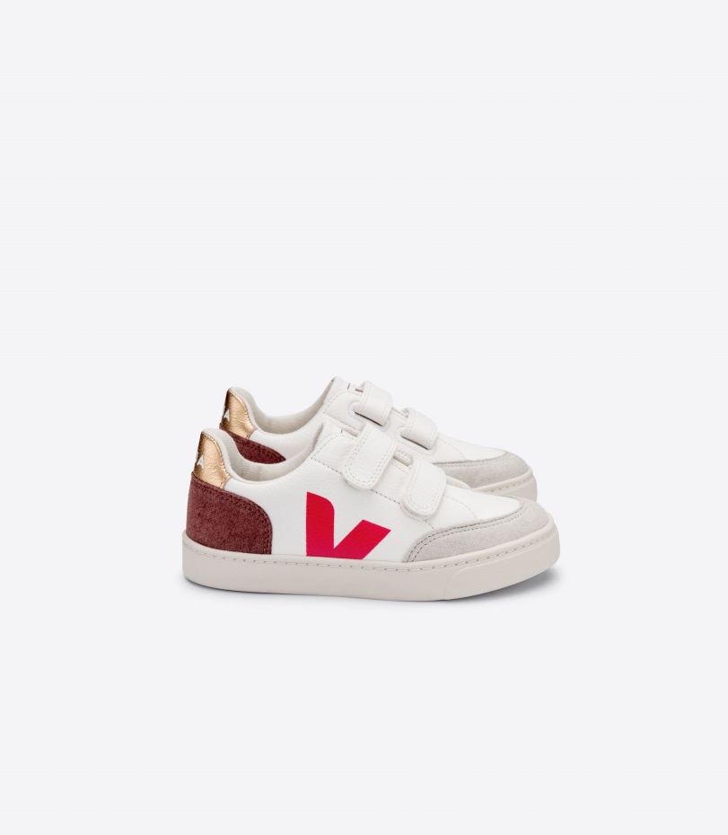 Collection Veja Origional Chromefree Leather White Multico Dried Petal