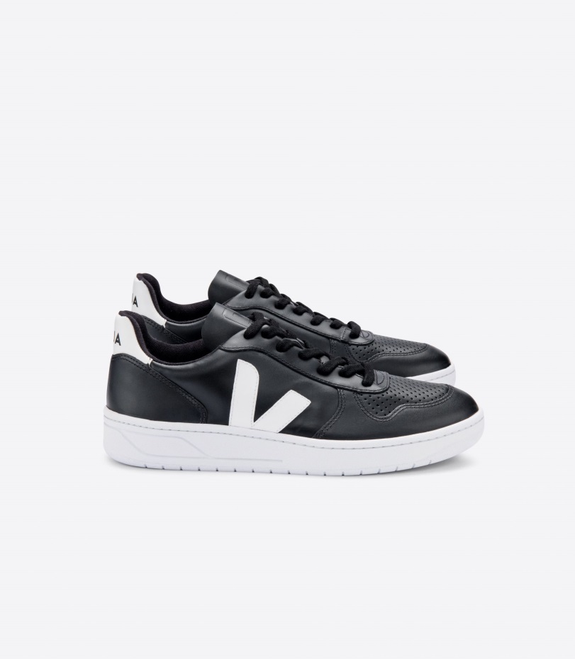 Leather Black White White Sole Series Veja Origional