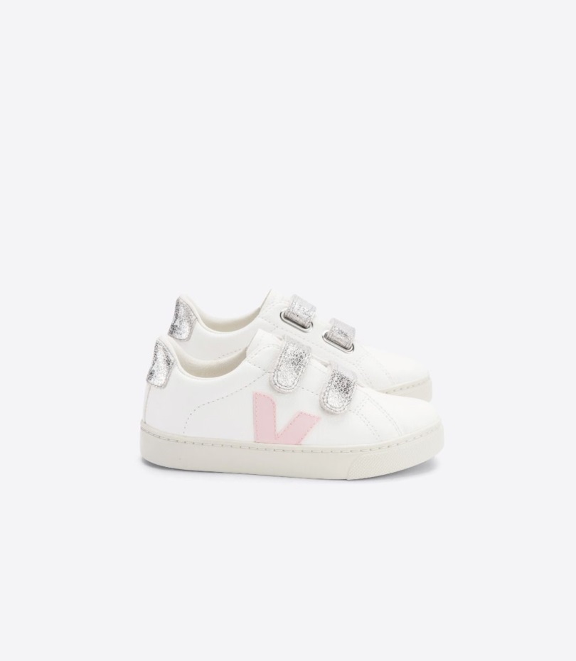 Series Veja Origional Chromefree Leather White Petale Silver