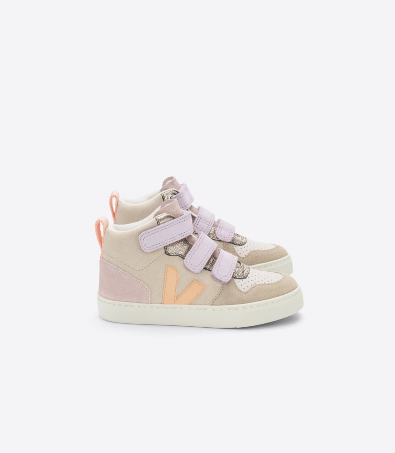 Mid Suede Multico Almond Peach Collection Veja Origional