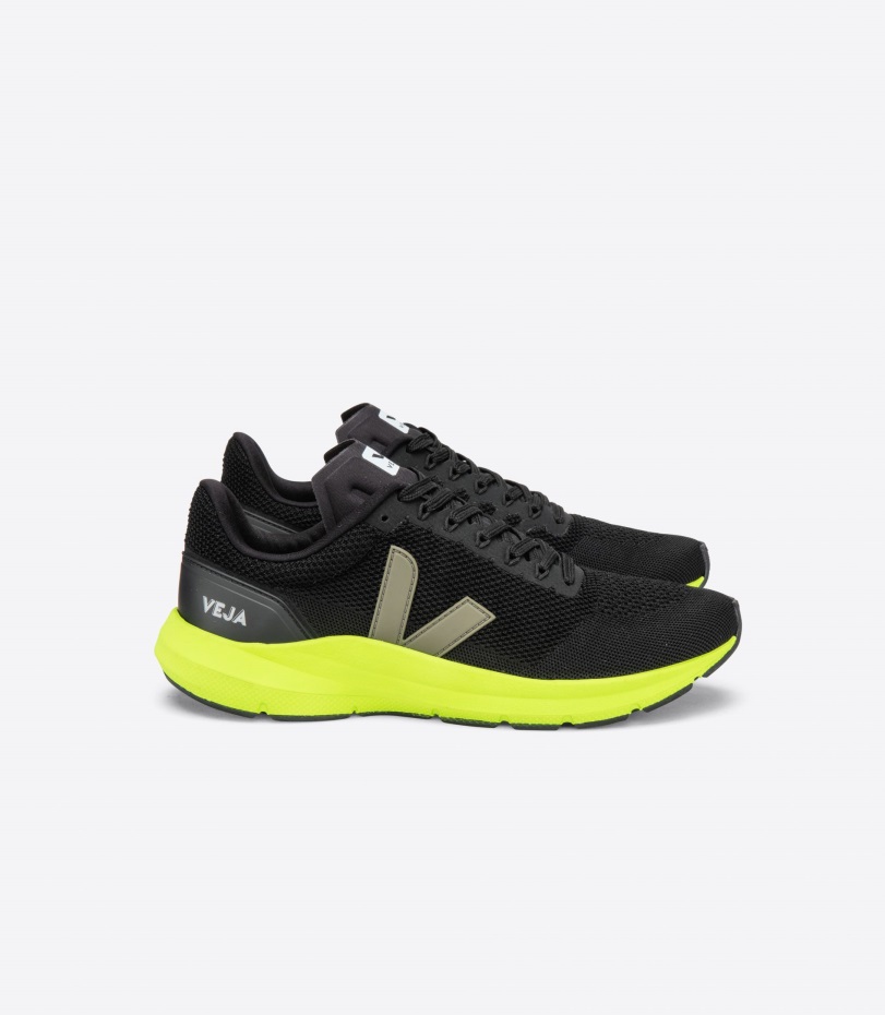 Lt V-Knit Black Kaki Jaune Fluo Veja Origional Series