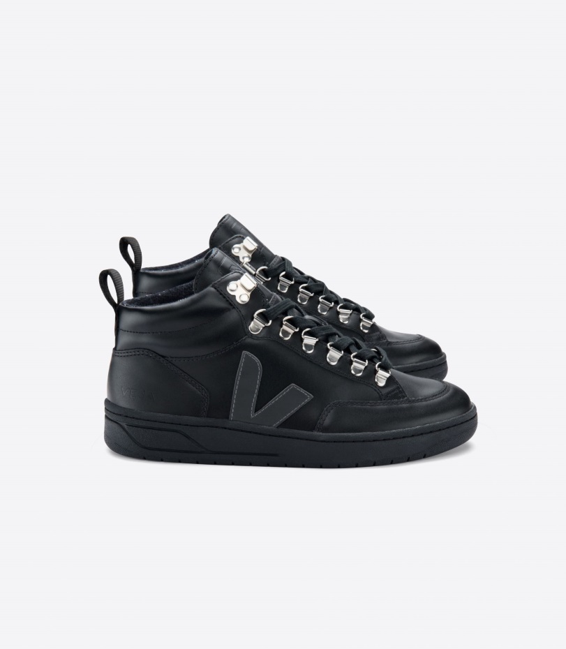Leather Black Grafite Black Sole Veja Origional