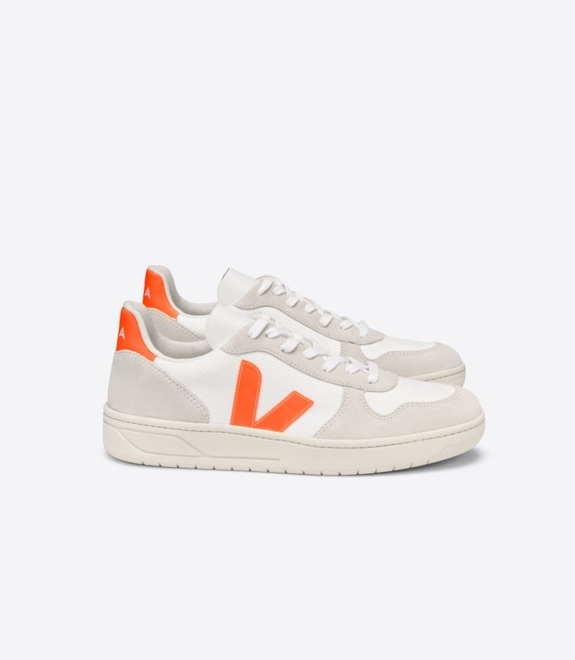 B-Mesh White Natural Orange-Fluo Veja Original