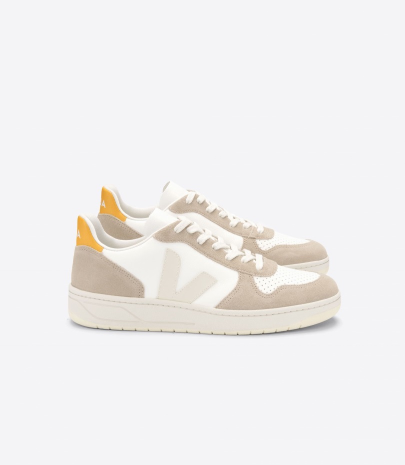 Perfect Veja Origional Chromefree Leather White Sahara Ouro