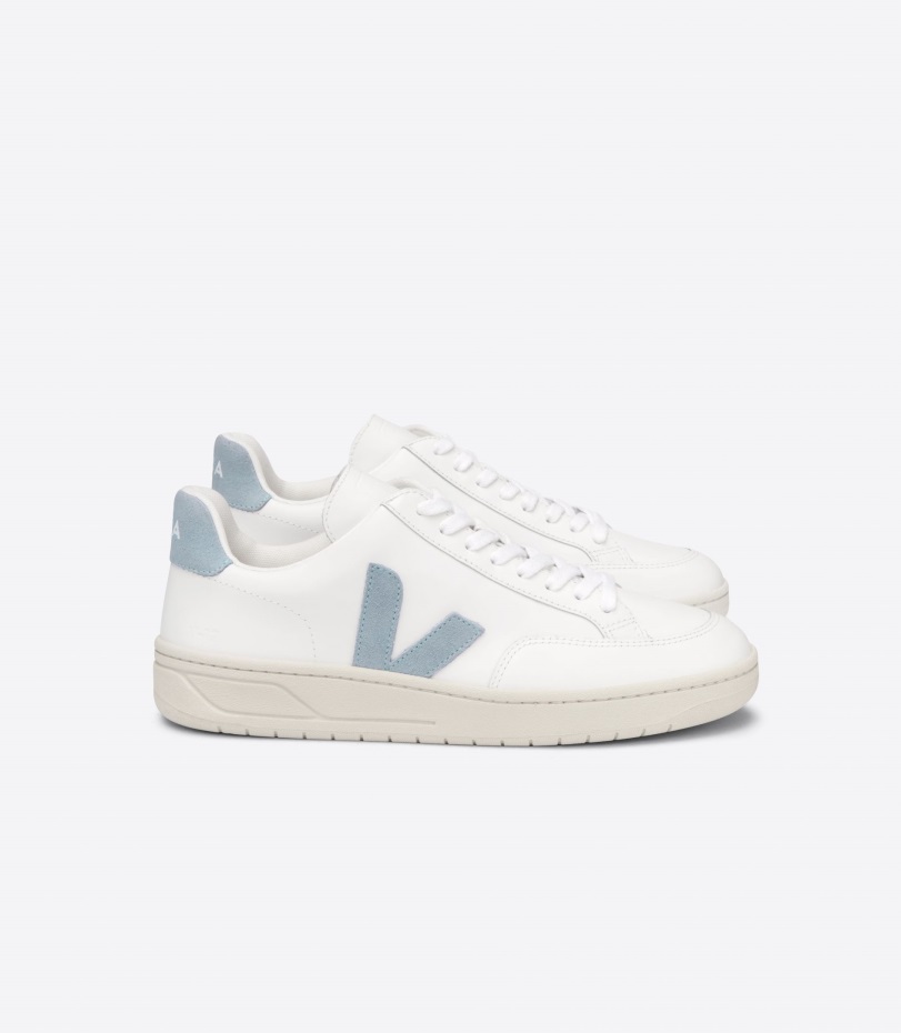 Premium Veja Original Läder Vit Stål