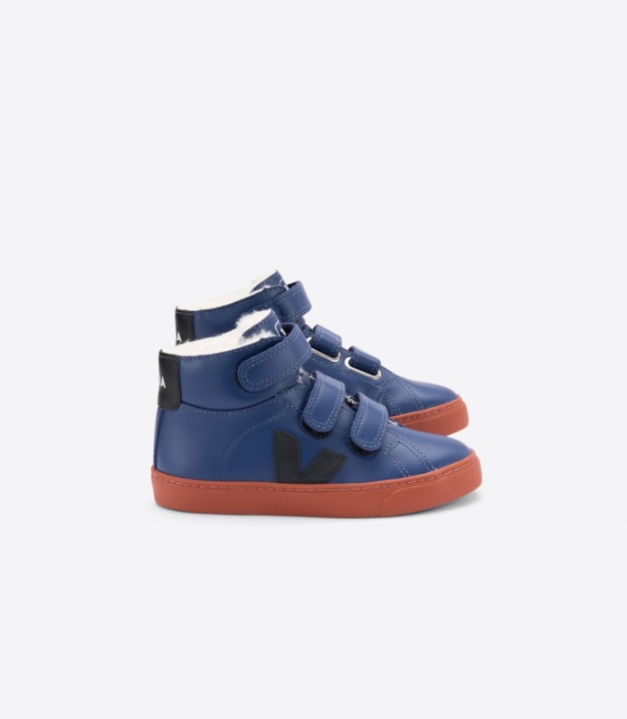 Esplar Mid Fured Läder Kobolt Veja Casual Original Rost