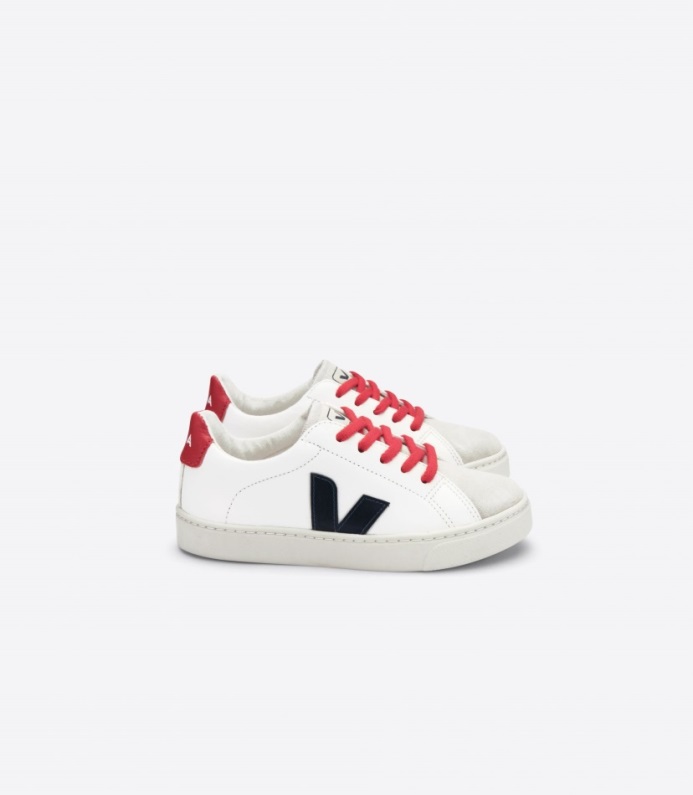 Veja Original Esplar Snören Kromfritt Läder Vit Nautico Pekin