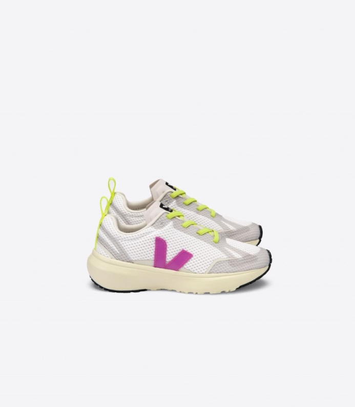 Veja Original Canary Elastiska Snören Vit Ultraviolett