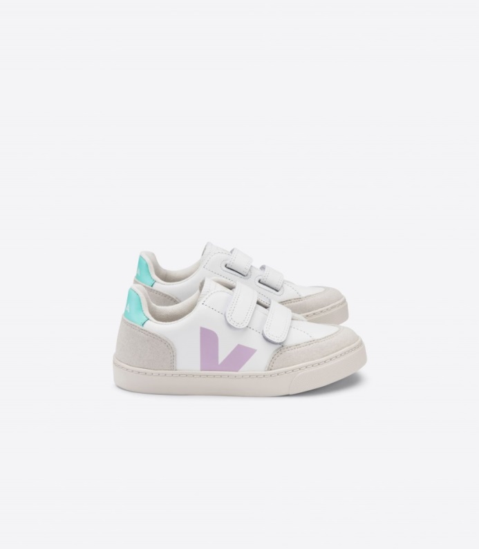 Veja Casual Original V-12 Läder Vit Parme Turkos