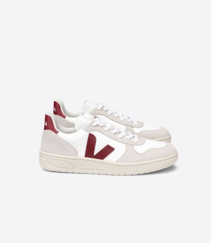 Veja Original V-10 B-mesh Vit Naturlig Marsala