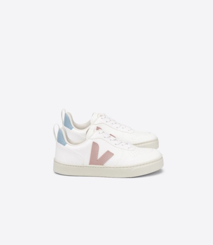 Veja Original V-10 Snören Cwl Vit Babe Blå